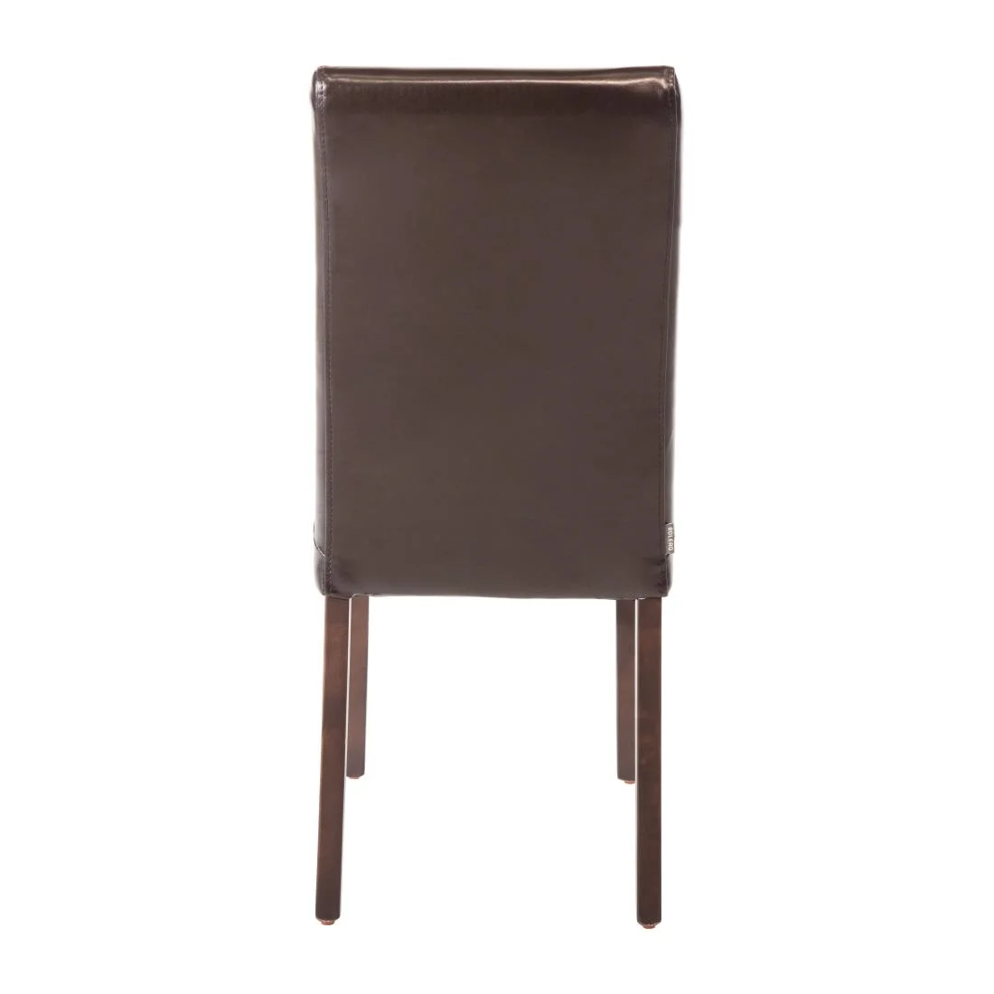 Bolero Faux Leather Dining Chairs Dark Brown (Pack of 2) - Image 6