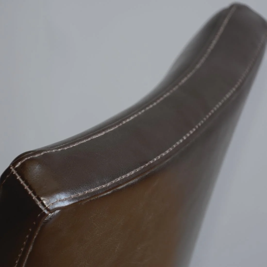 Bolero Chunky Faux Leather Chairs Dark Brown (Pack of 2) - Image 2