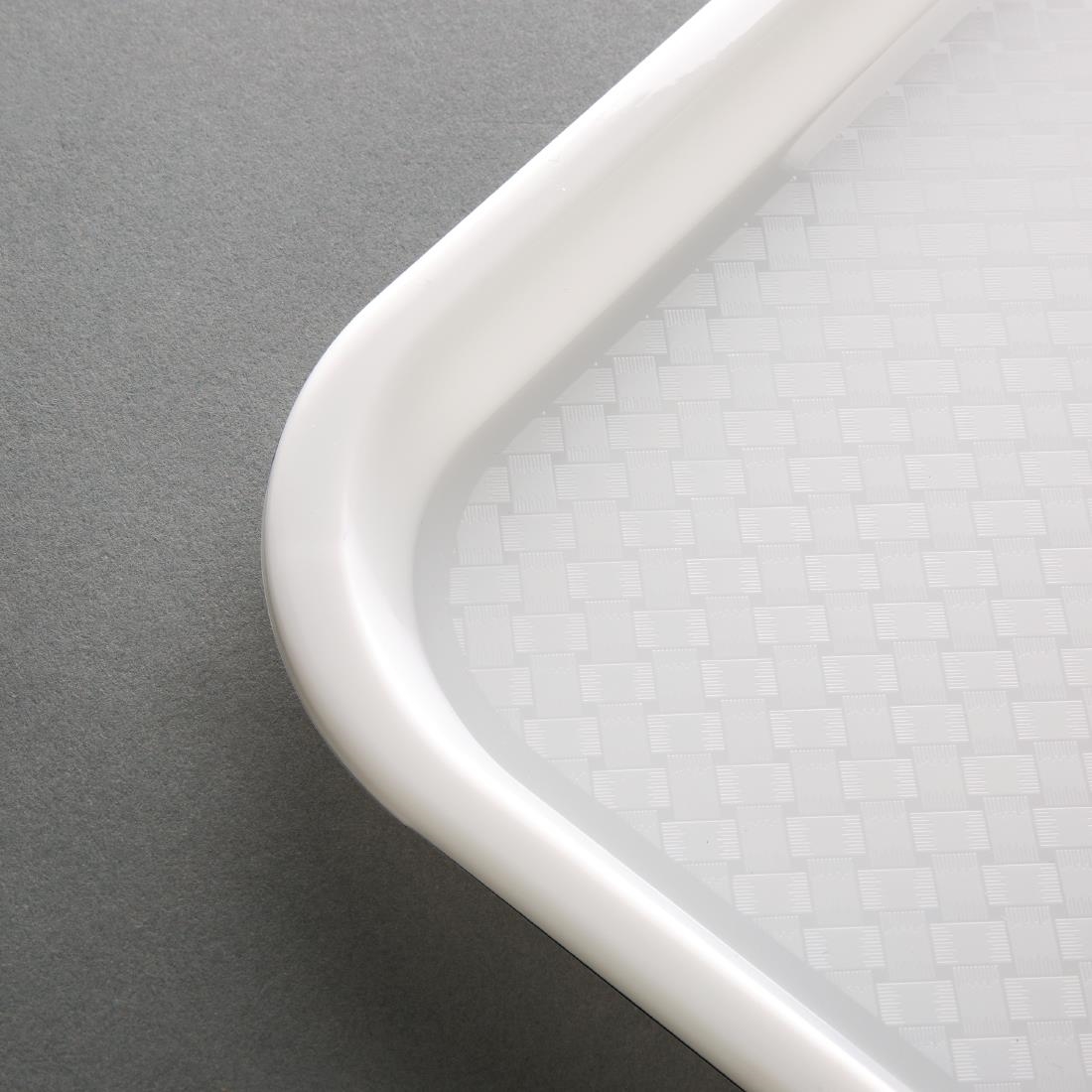 Kristallon Plastic Fast Food Tray White Small