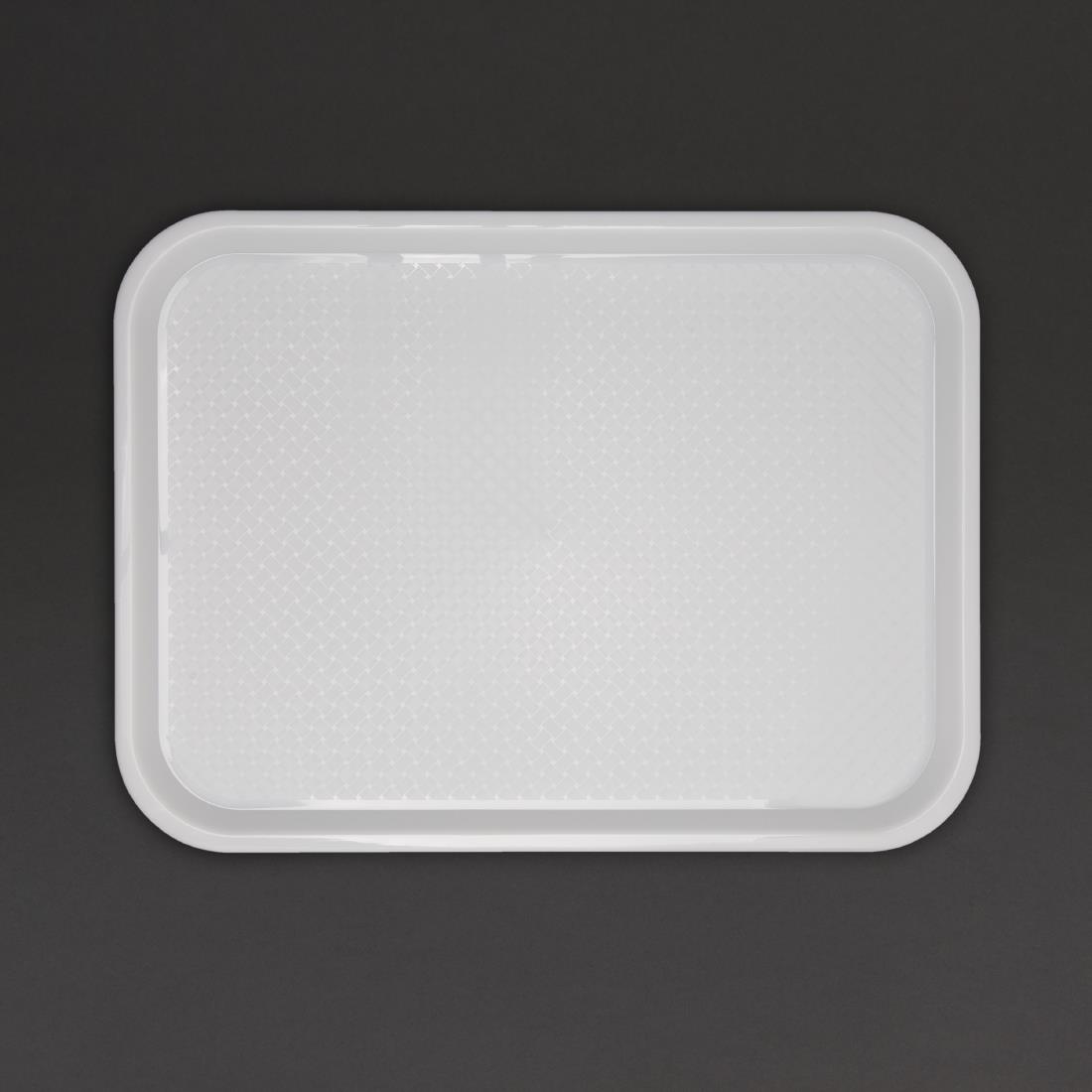 Kristallon Plastic Fast Food Tray White Medium