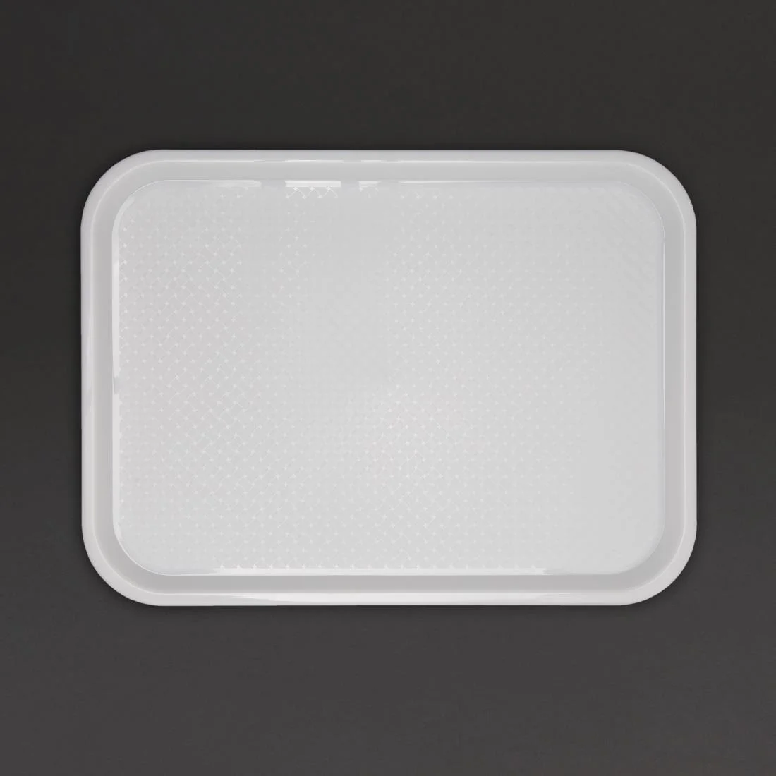 Kristallon Plastic Fast Food Tray White Medium - Image 2