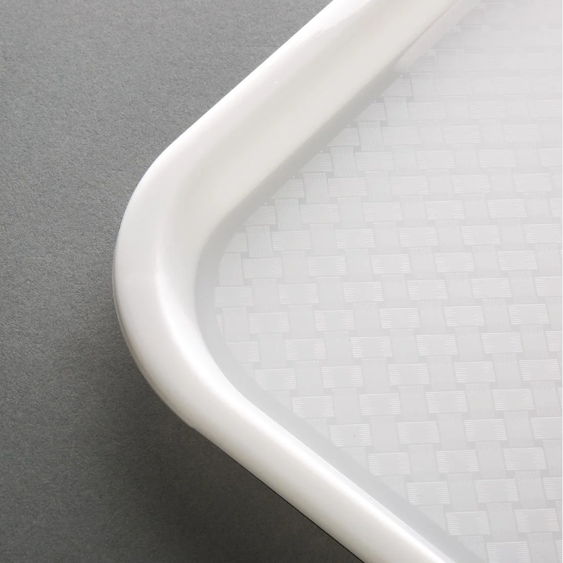 Kristallon Plastic Fast Food Tray White Medium - Image 3