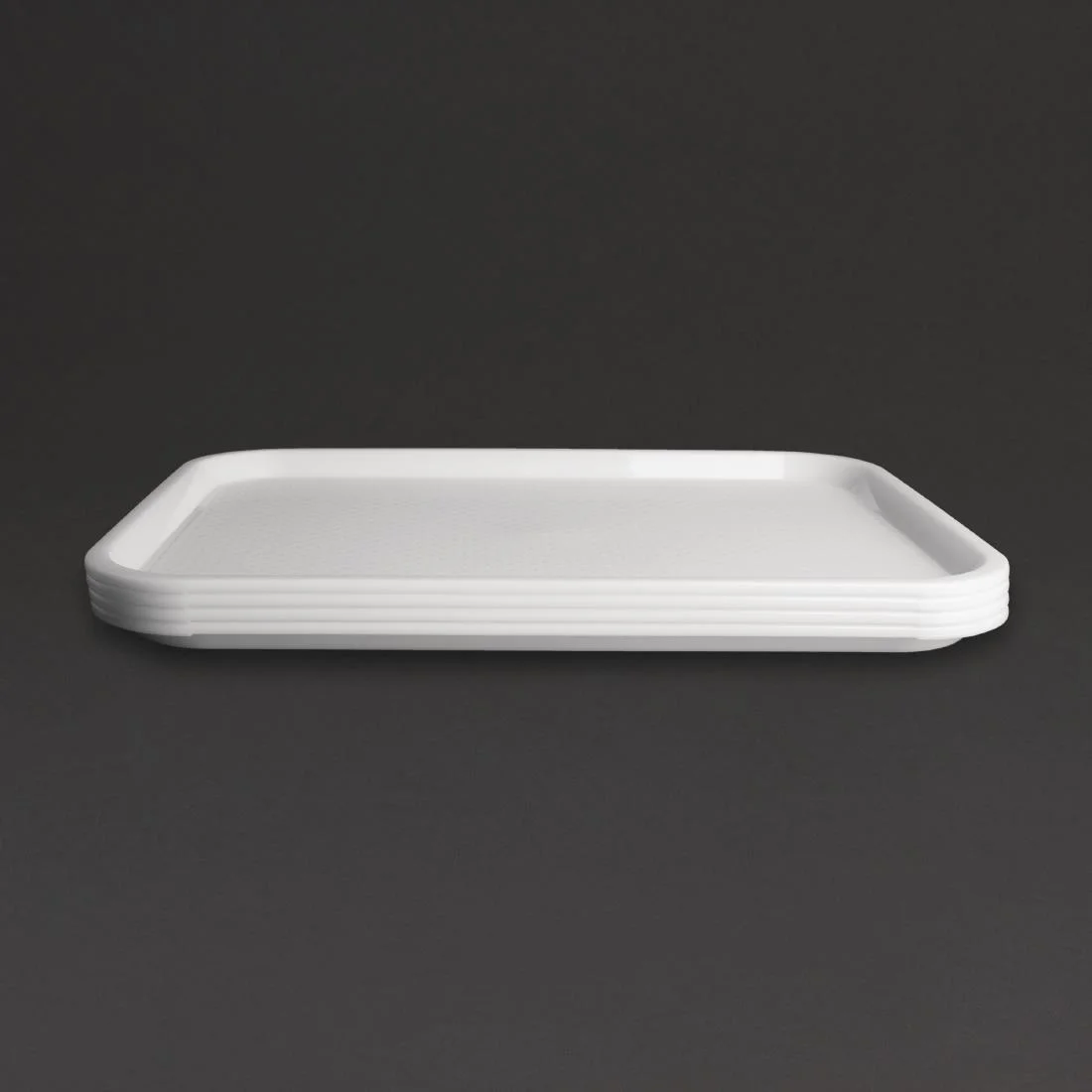 Kristallon Plastic Fast Food Tray White Medium - Image 4