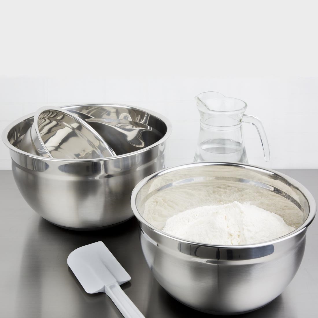 Vogue Stainless Steel Bowl with Silicone Base 3Ltr