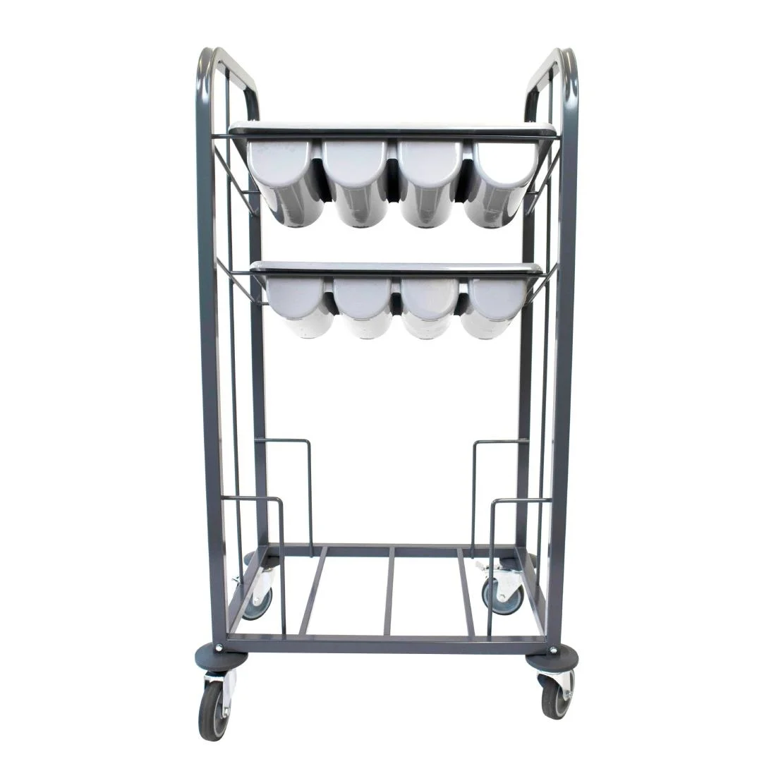 Craven Steel Two Tier Cutlery and Tray Dispense Trolley - Image 4