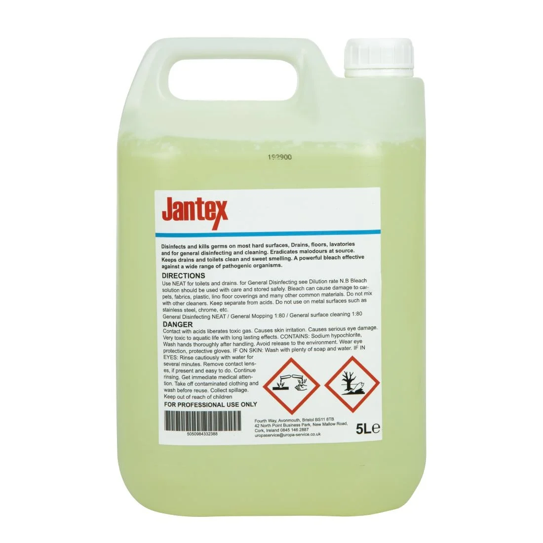 Jantex Sodium Hypochlorite Bleach 5 Litre - Image 3