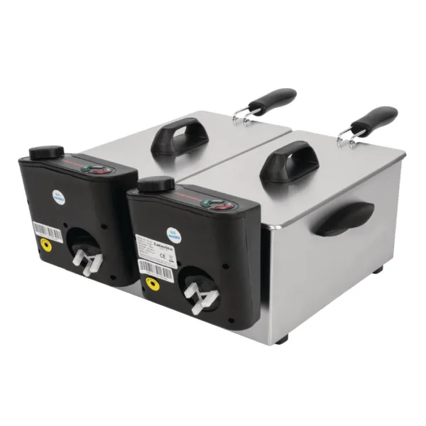 Caterlite Light Duty Double Tank Countertop Fryer 2 x 3.5Ltr