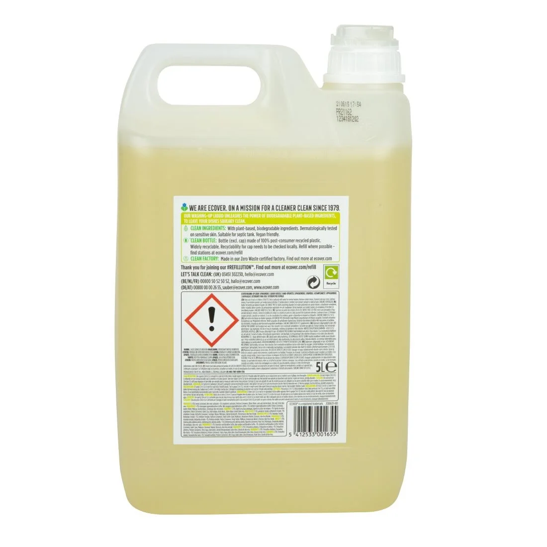 Ecover Lemon and Aloe Vera Washing Up Liquid 5 Litre - Image 5