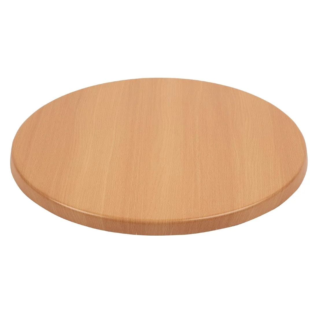 Bolero Pre-drilled Round Tabletop Beech Effect 600mm - Image 2