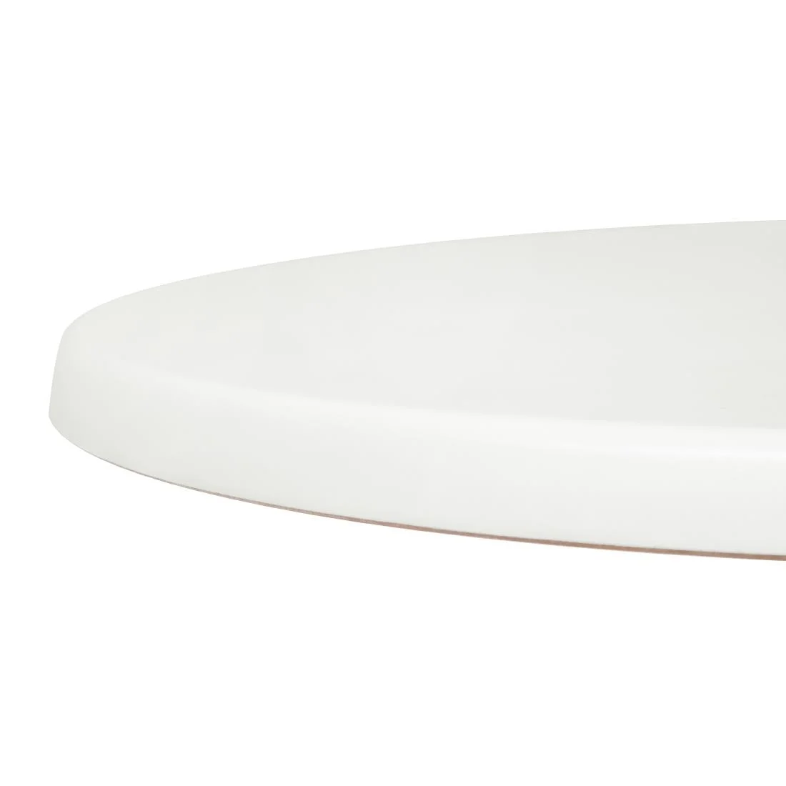 Bolero Pre-drilled Round Tabletop White 600mm - Image 4
