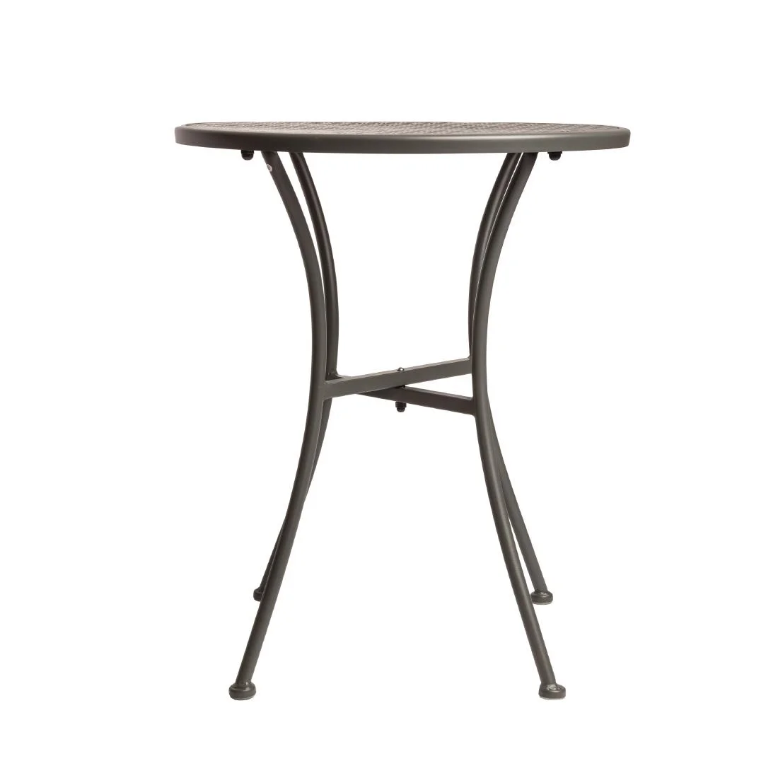 Bolero Round Steel Patterned Bistro Table Grey 600mm - Image 6