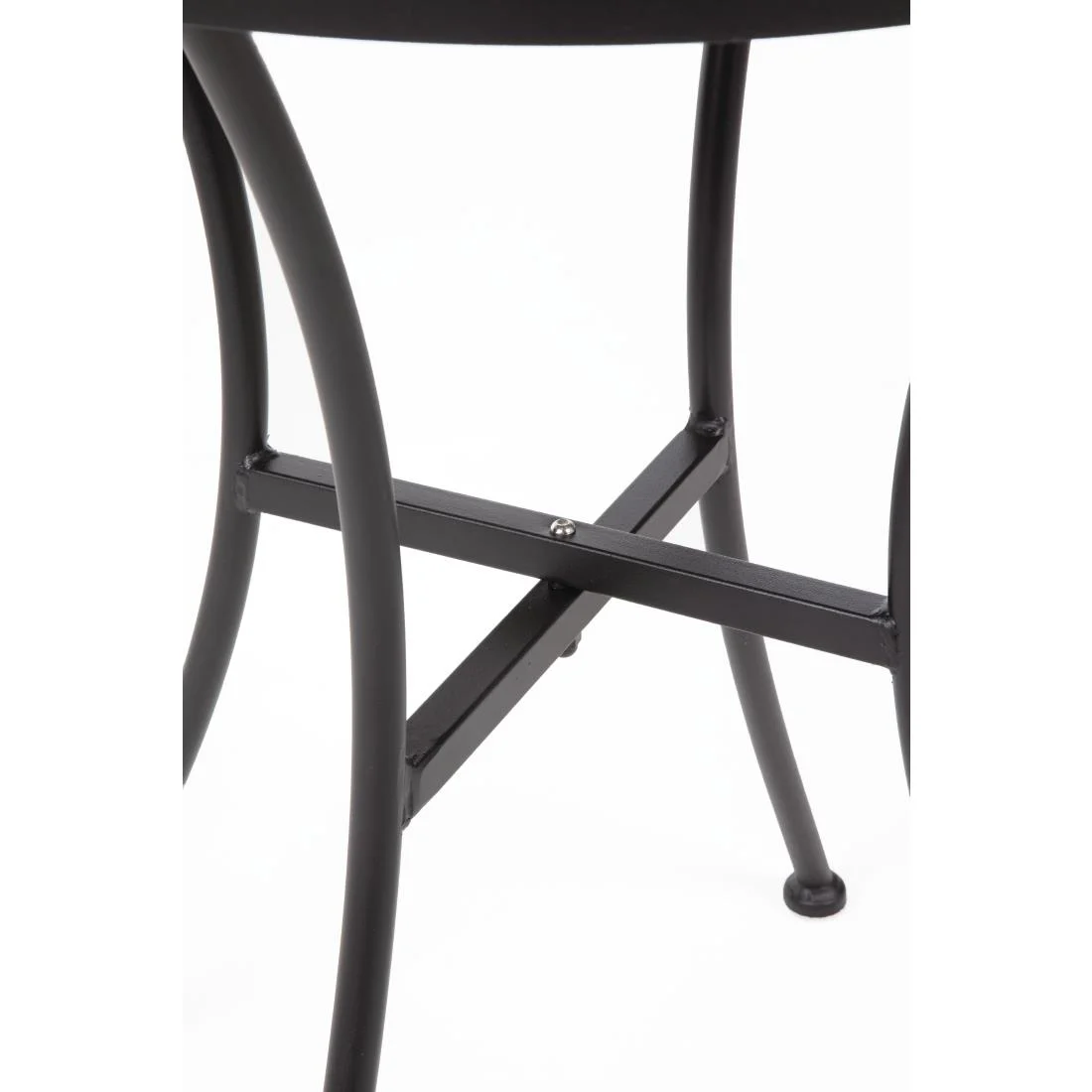 Bolero Black Steel Patterned Round Bistro Table Black 600mm - Image 5