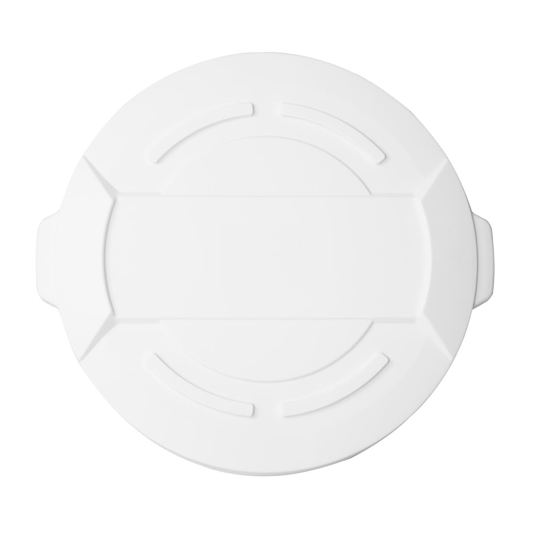 Vogue White Round Container Bin Lid Large