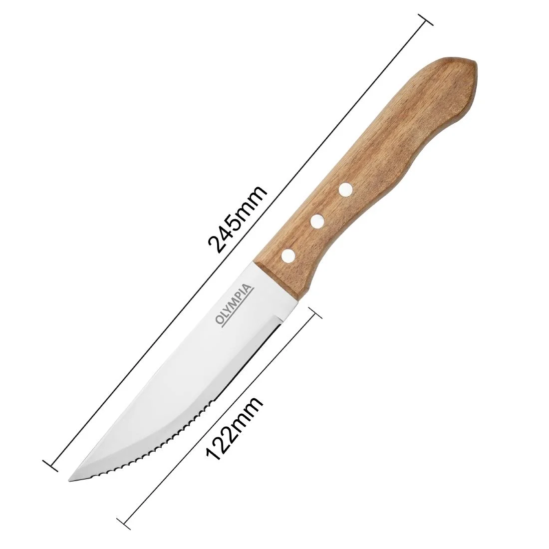 Jumbo Steak Knives Rosewood Handle 250mm - Image 3