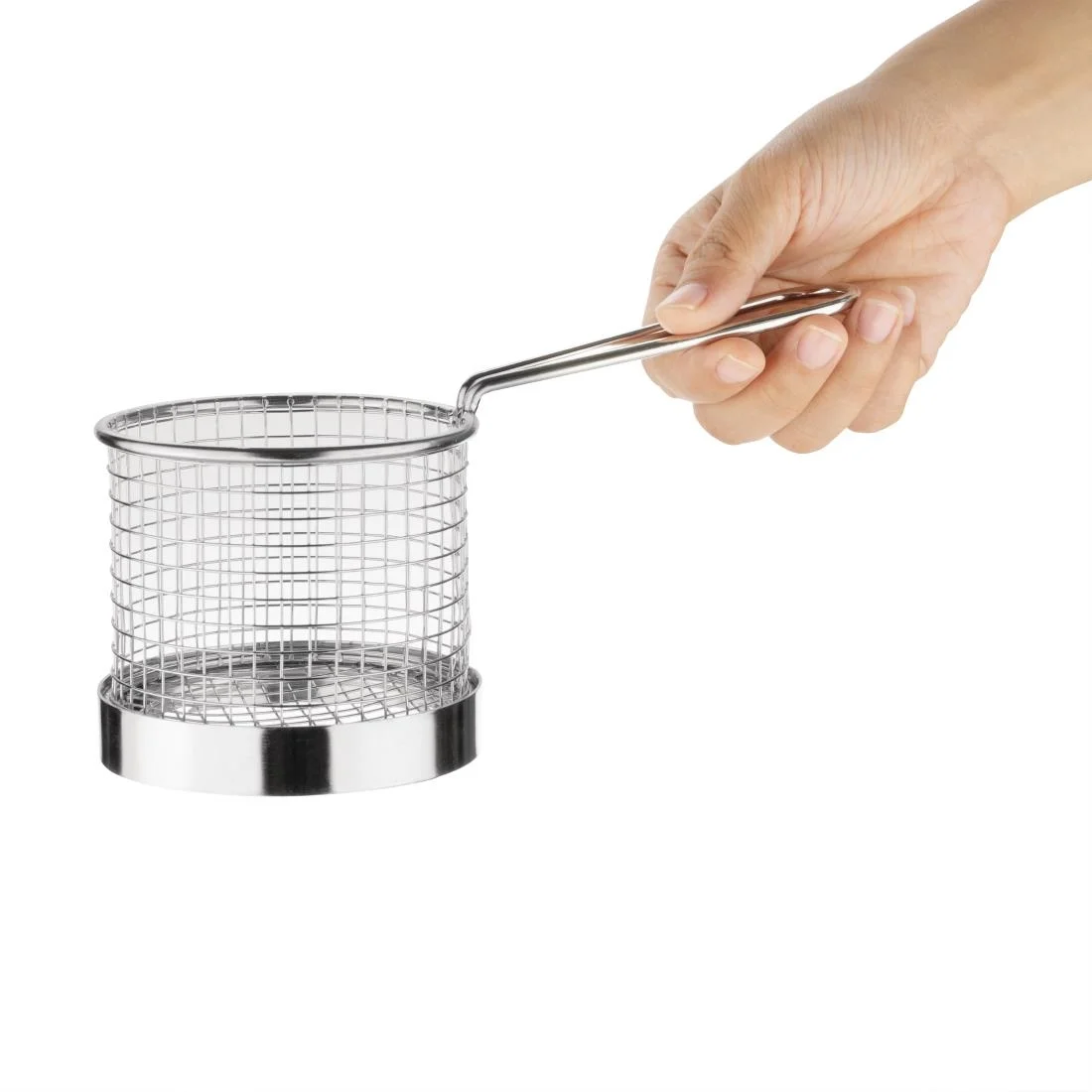 Olympia Chip Basket round with Handle 95mm - Image 5