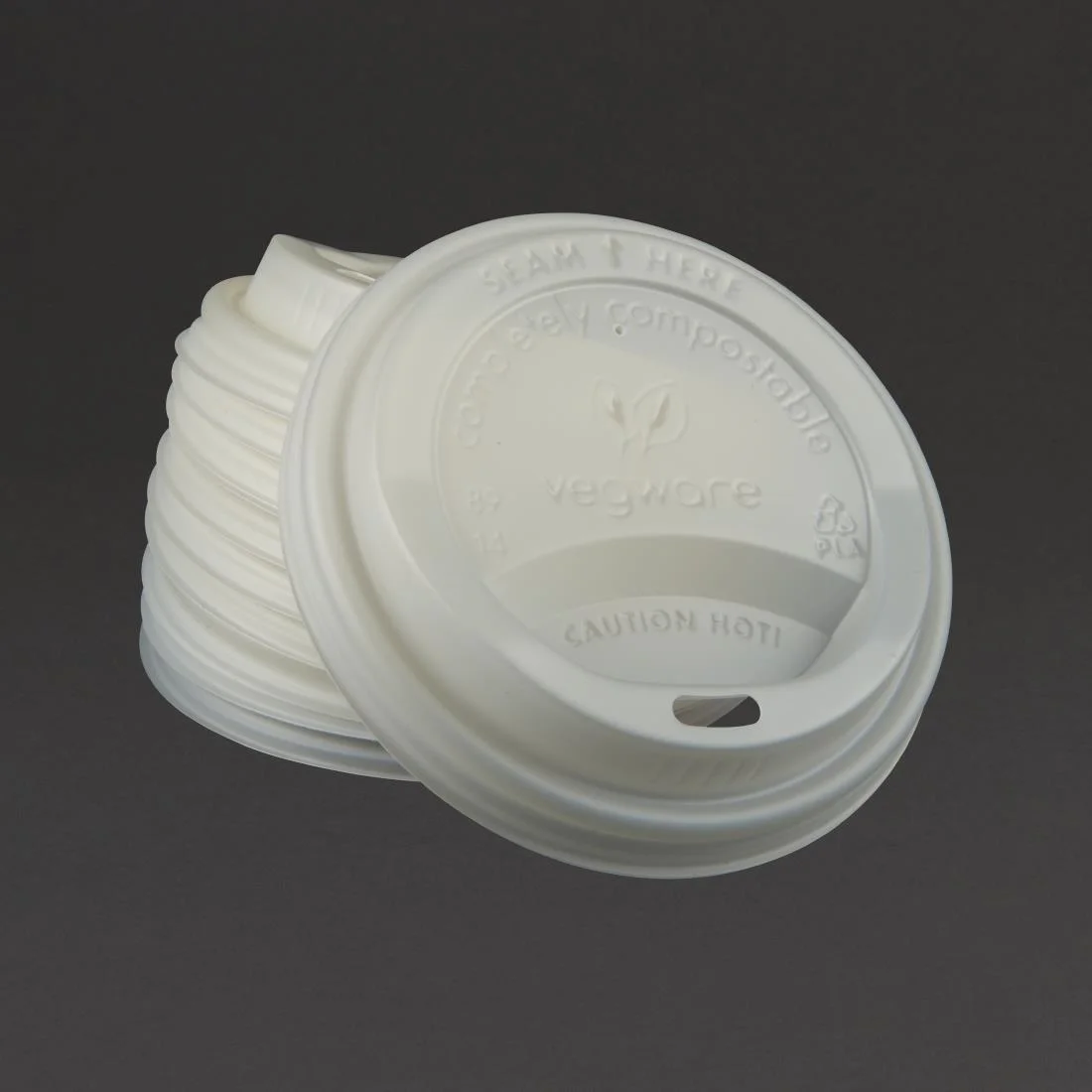 Vegware Compostable Coffee Cup Lids 340ml / 12oz and 455ml / 16oz (Pack of 1000) - Image 6