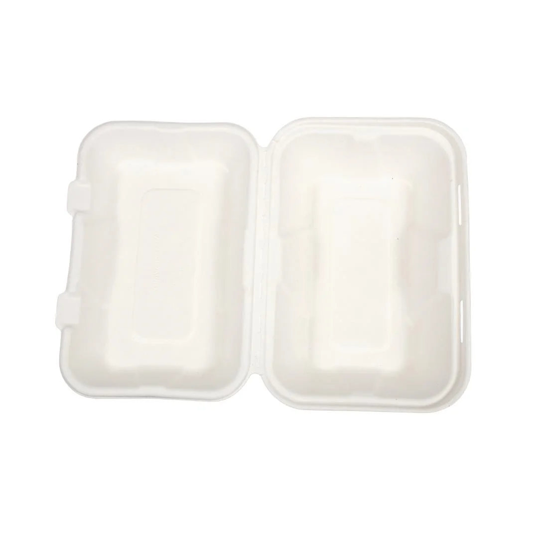 Vegware Compostable Bagasse Clamshell Hinged Meal Boxes 228mm - Image 7