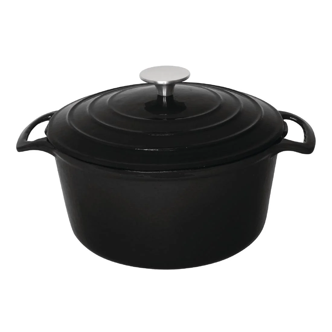 Vogue Black Round Casserole Dish 4Ltr - Image 2