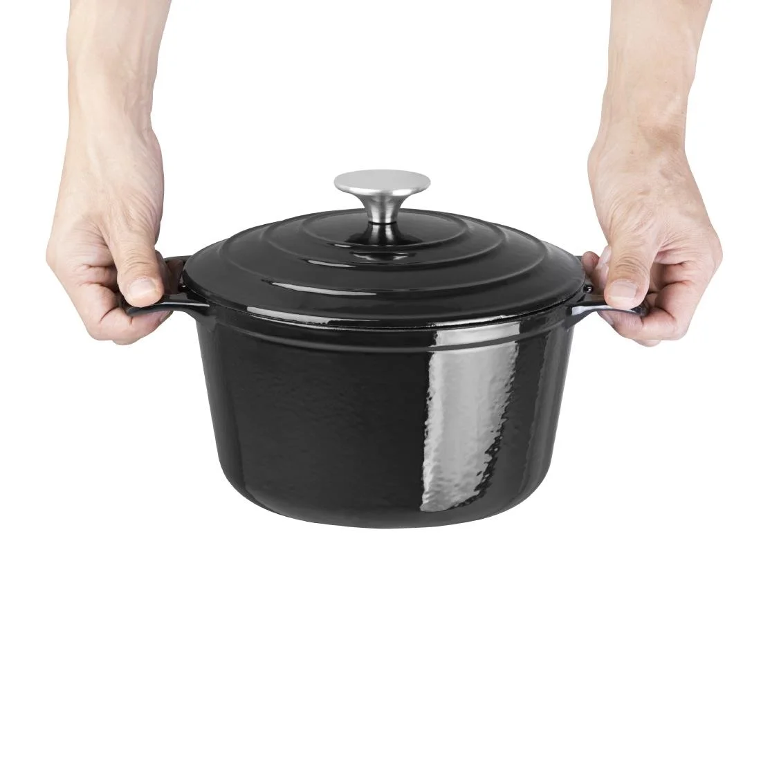Vogue Black Round Casserole Dish 3.2Ltr - Image 7