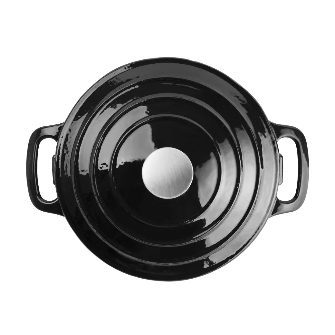 Vogue Black Round Casserole Dish 4Ltr - Image 6