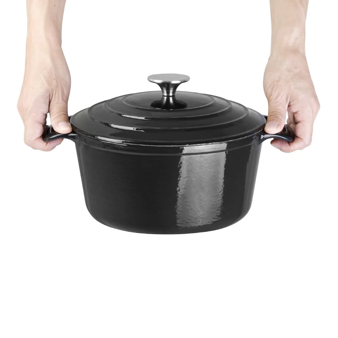 Vogue Black Round Casserole Dish 4Ltr - Image 7