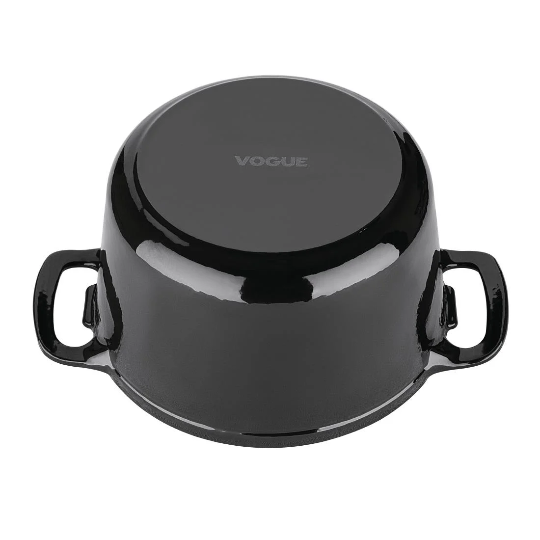 Vogue Black Round Casserole Dish 4Ltr - Image 3