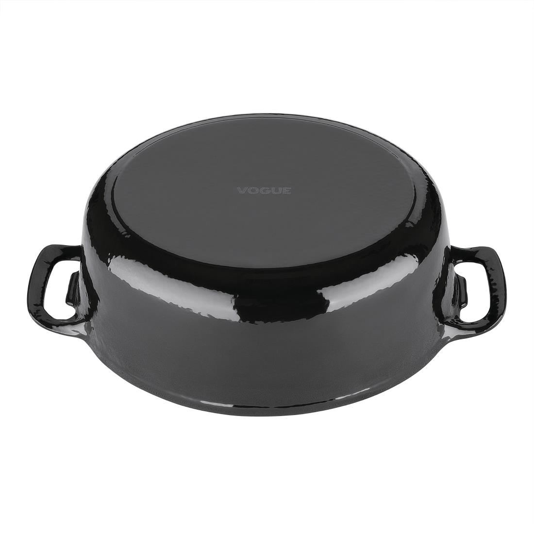 Vogue Black Oval Casserole Dish 6Ltr