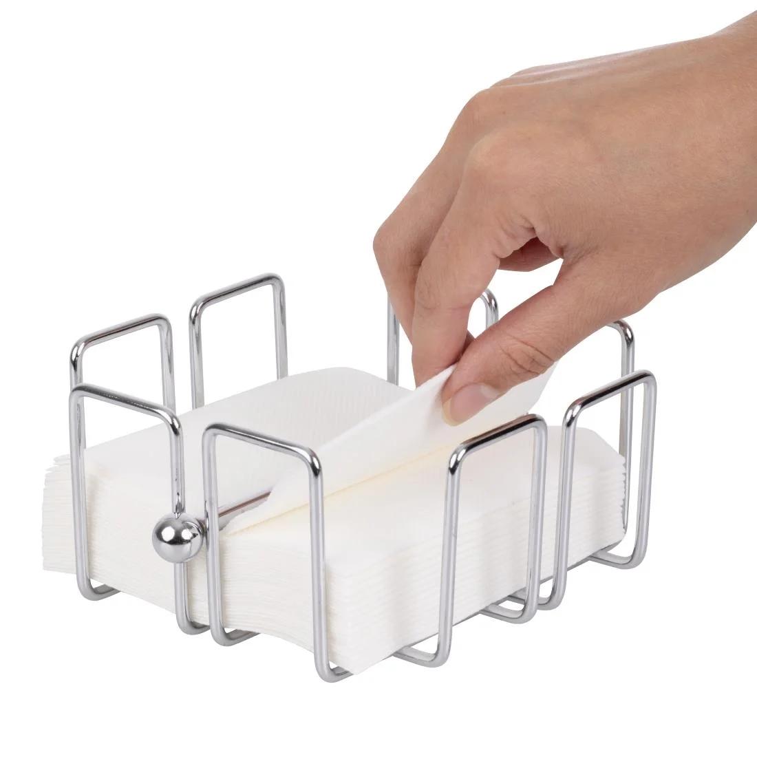 Olympia Cocktail Napkin Holder with Weight 140 x 140mm - Image 4