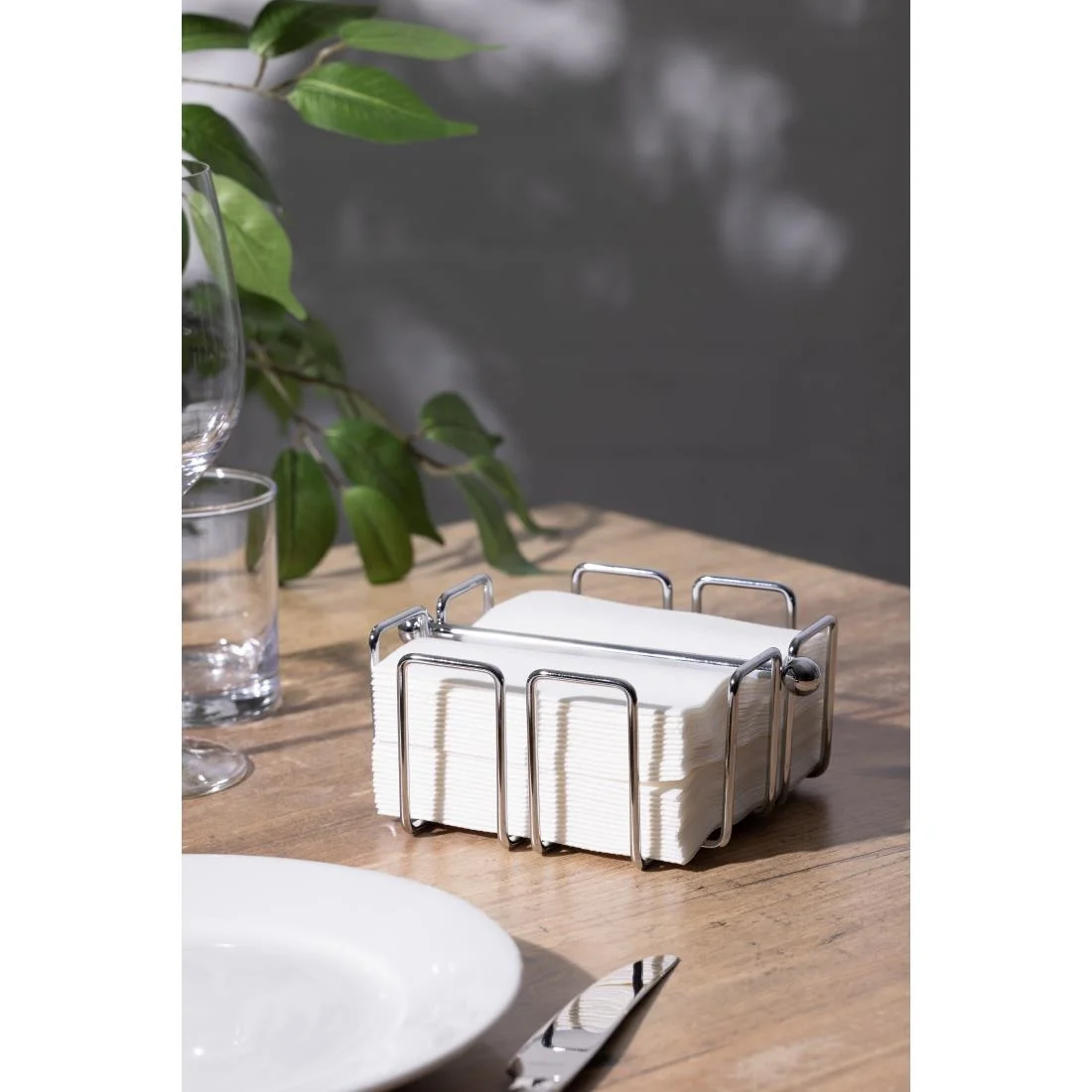 Olympia Cocktail Napkin Holder with Weight 140 x 140mm - Image 5