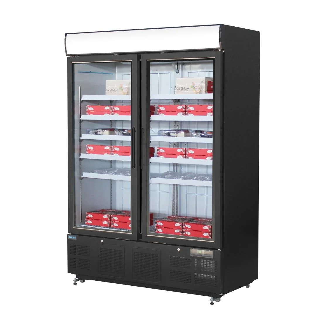 Polar G-Series Upright Display Freezer 920Ltr Black - Image 4