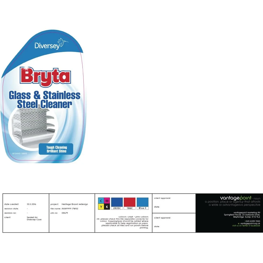 Bryta Glass and Stainless Steel Cleaner 750ml - Image 2