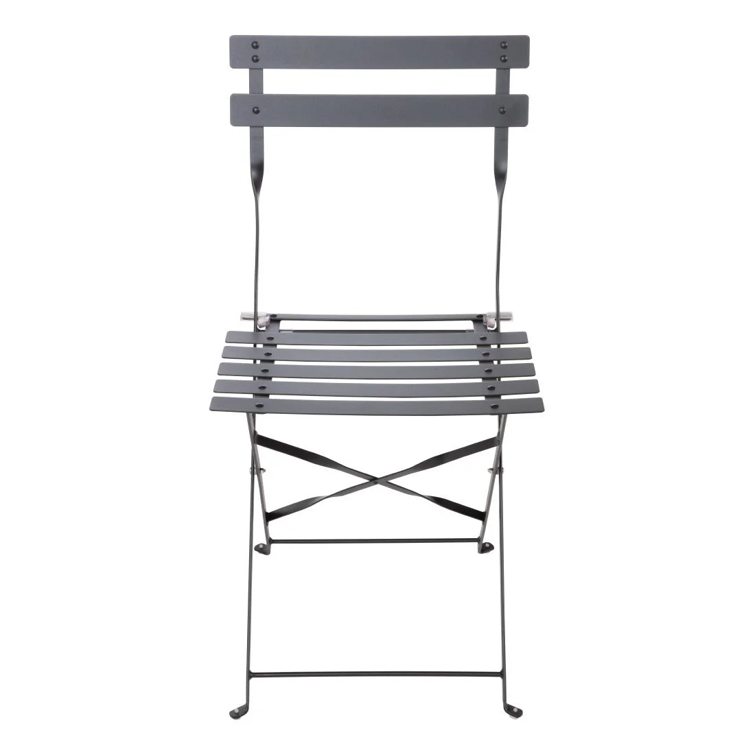 Bolero Perth Black Pavement Style Steel Folding Chairs (Pack of 2) - Image 4