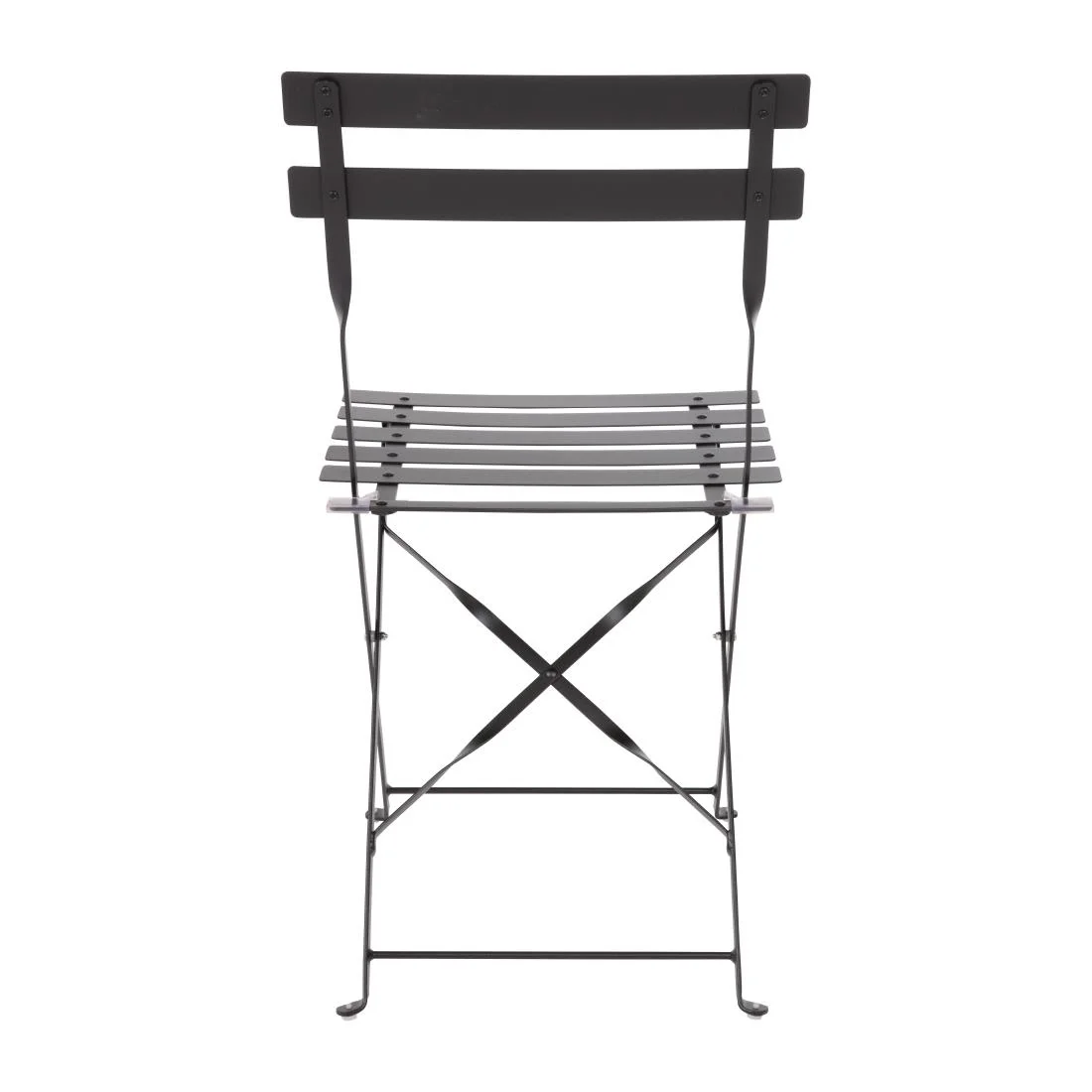 Bolero Perth Black Pavement Style Steel Folding Chairs (Pack of 2) - Image 5