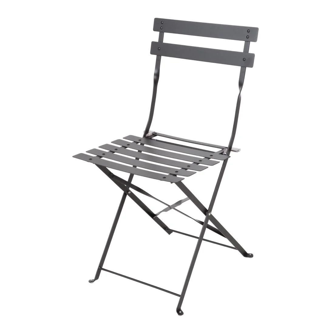Bolero Perth Black Pavement Style Steel Folding Chairs (Pack of 2) - Image 12