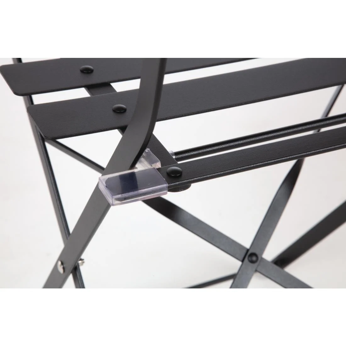 Bolero Perth Black Pavement Style Steel Folding Chairs (Pack of 2) - Image 11