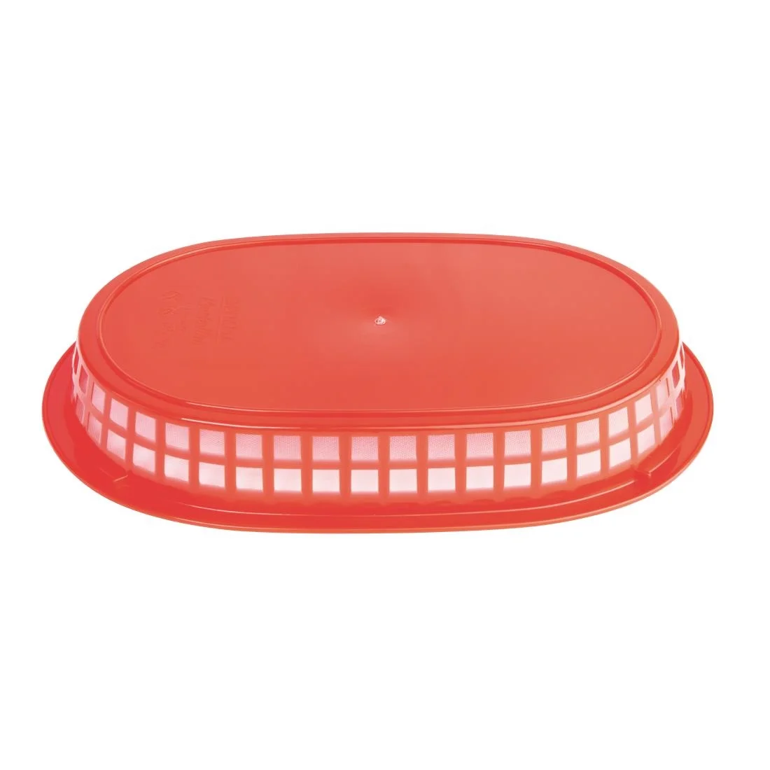 Oval Polypropylene Food Basket Red - Image 3