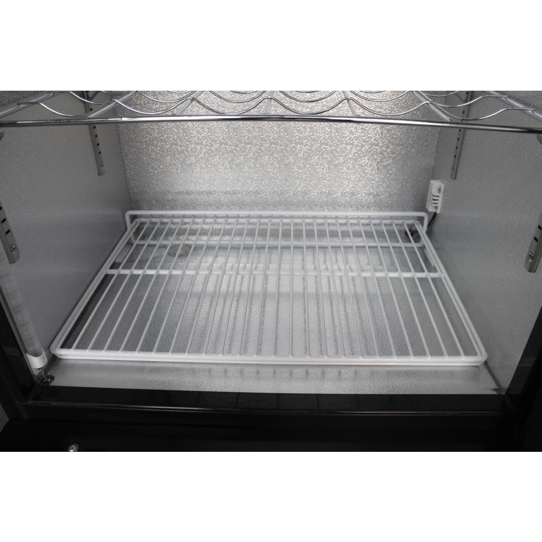 Polar Upright Back Bar Cooler with Hinged Door in Black 307Ltr