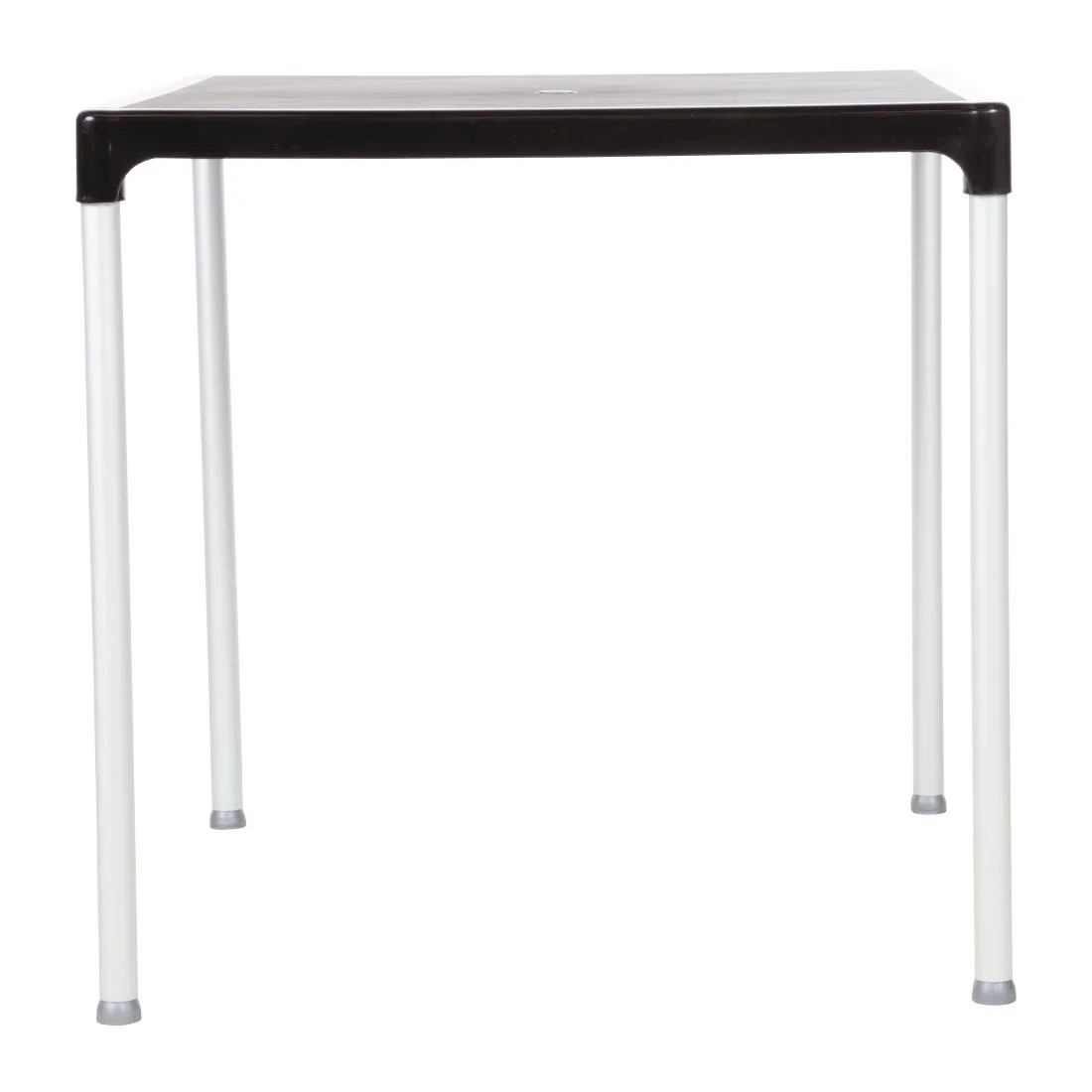 Black Square Table with Aluminium Legs 750mm - Image 8