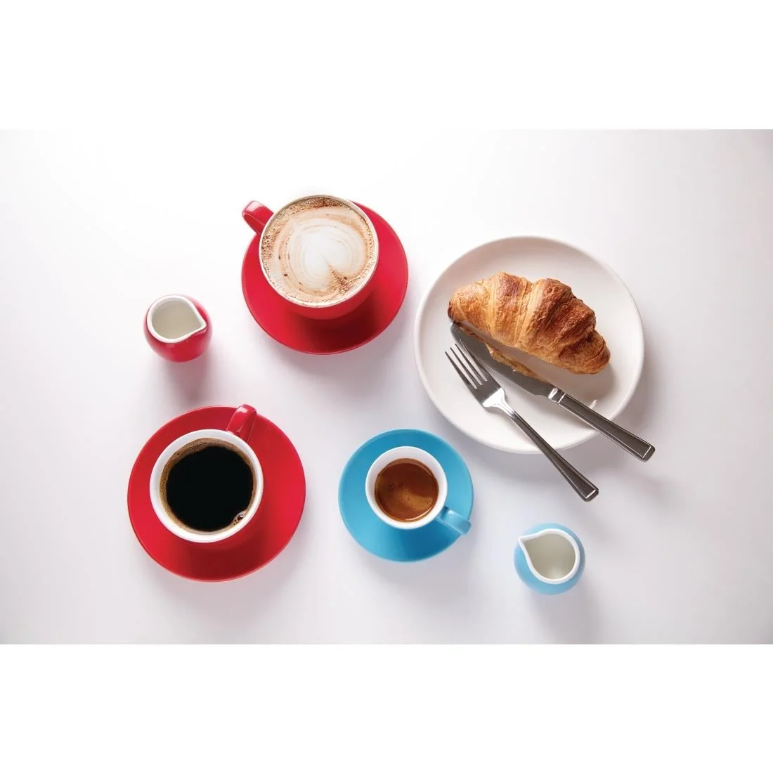 Olympia Cafe Espresso Cups Red 100ml - Image 3