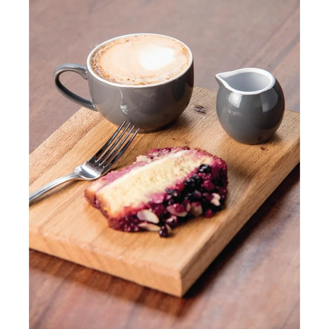 Olympia Cafe Cappuccino Cups Charcoal 340ml - Image 3
