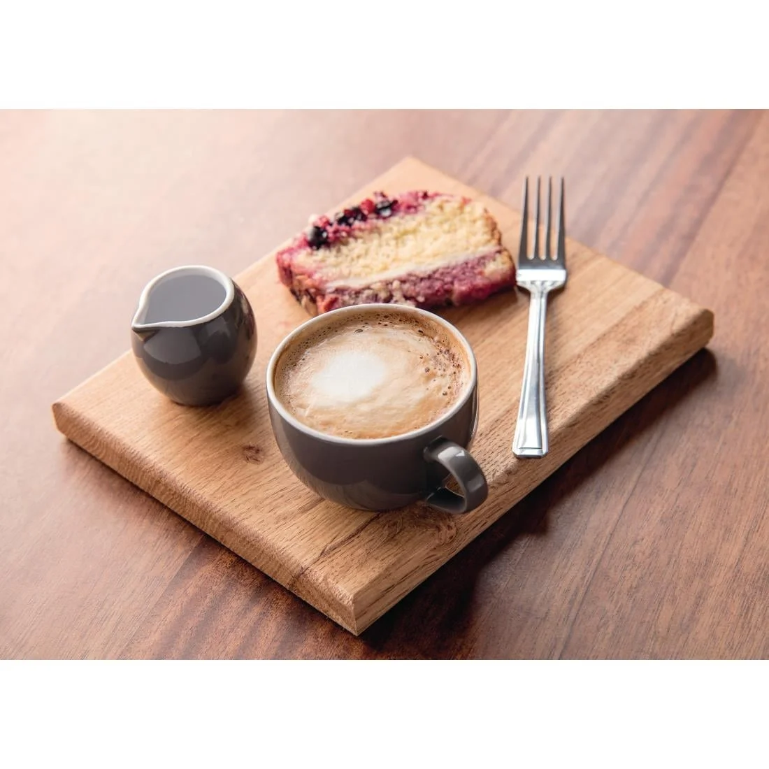 Olympia Cafe Cappuccino Cups Charcoal 340ml - Image 4