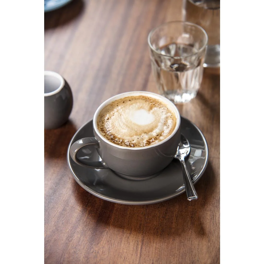 Olympia Cafe Cappuccino Cups Charcoal 340ml - Image 6