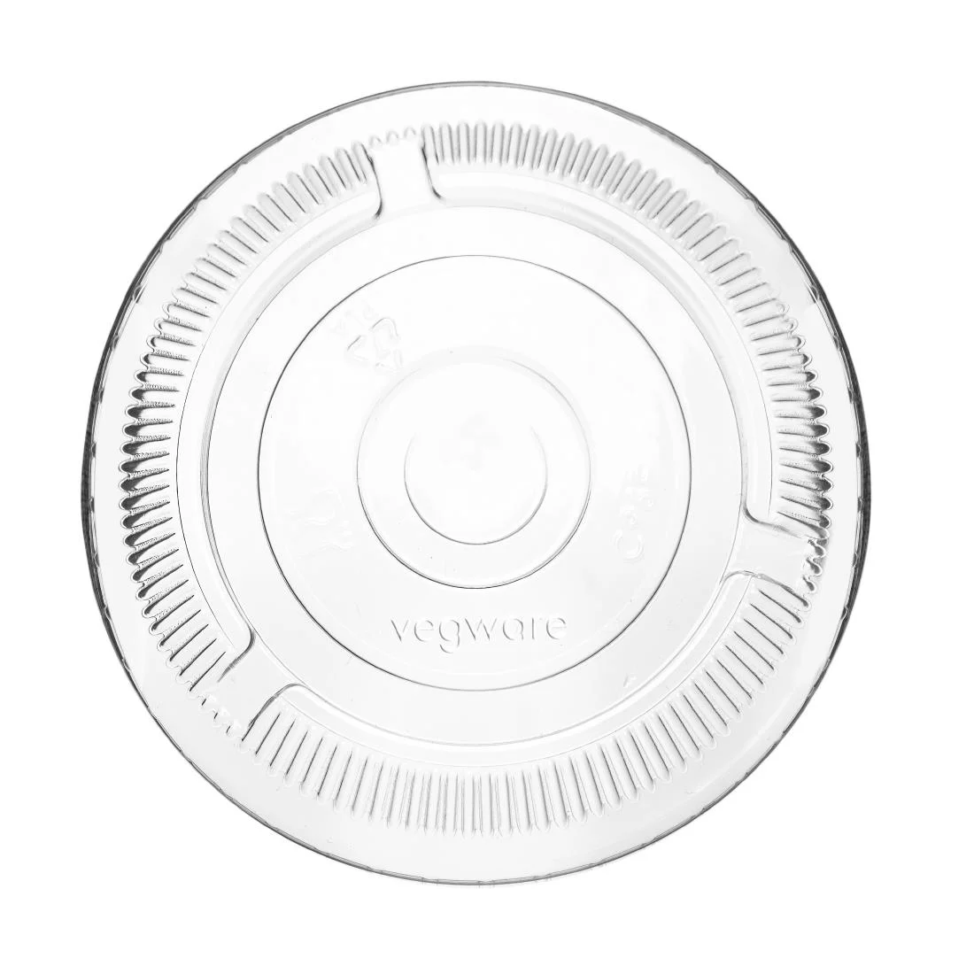 Vegware Compostable Cold Cup Flat Lids 340ml / 12oz and 455ml / 16oz (Pack of 1000) - Image 1