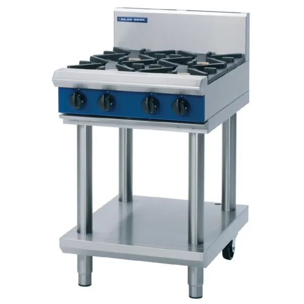 Blue Seal Evolution Cooktop 4 Open Burners LPG on Stand 600mm G514D-LS/L