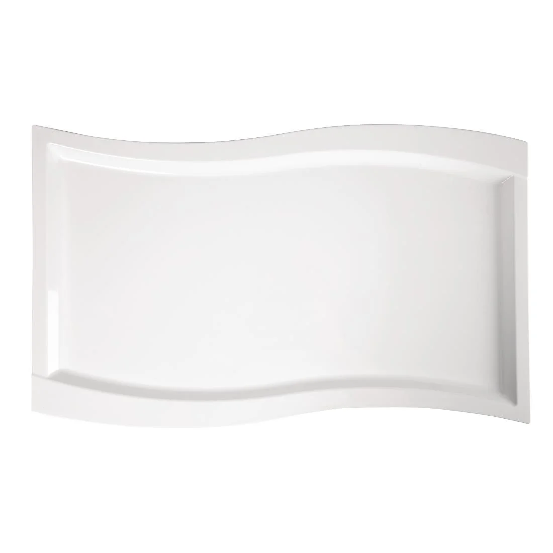 APS Wave Melamine Platter White GN 1/1 - Image 2