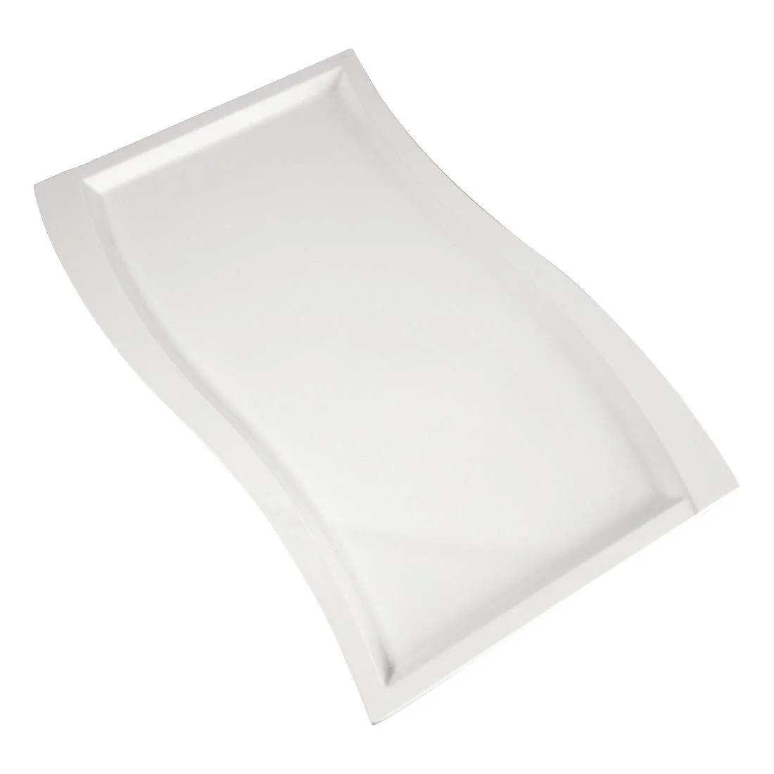 APS Wave Melamine Platter White GN 1/1 - Image 1