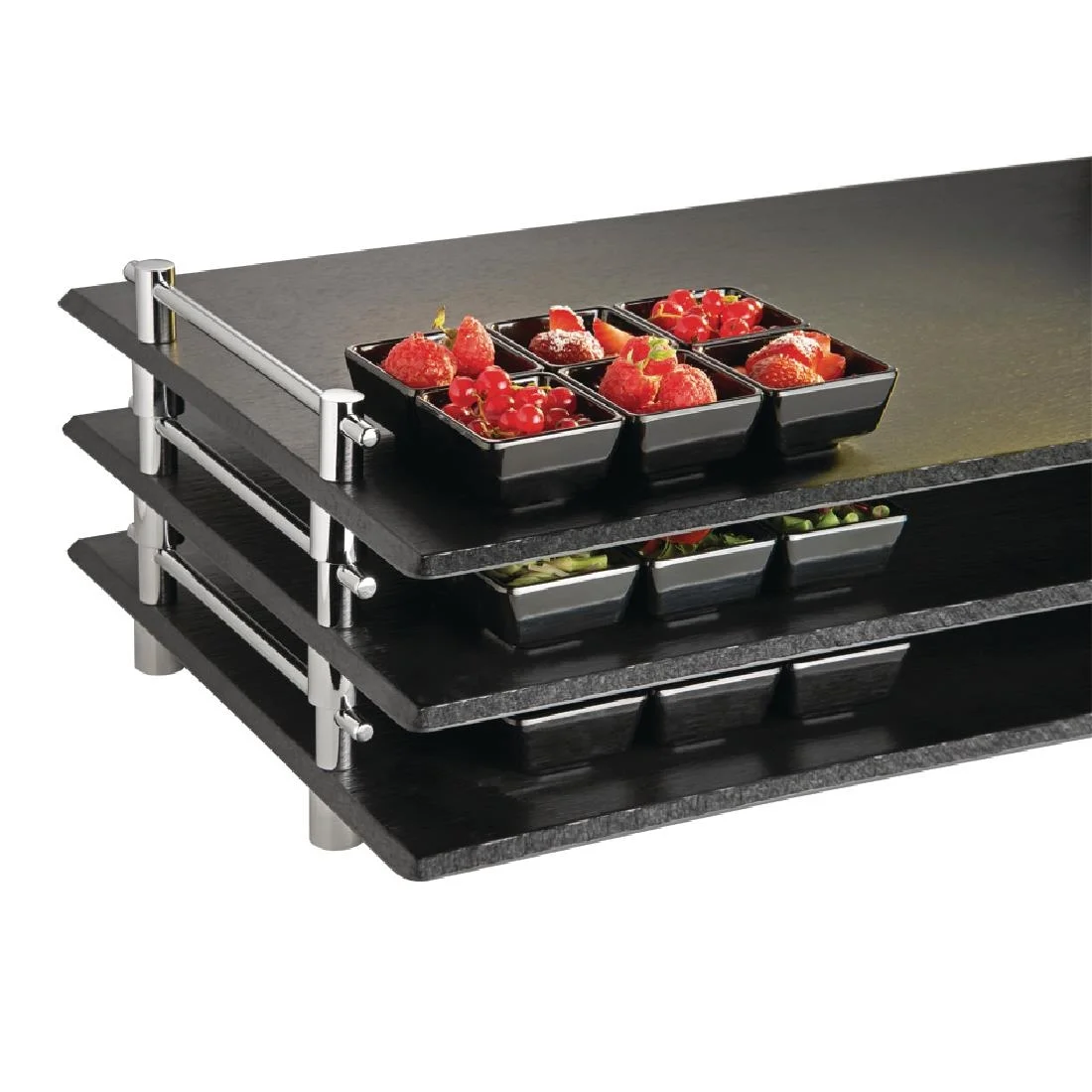 APS Slate Effect Melamine Stacking Tray 530x 325mm - Image 2