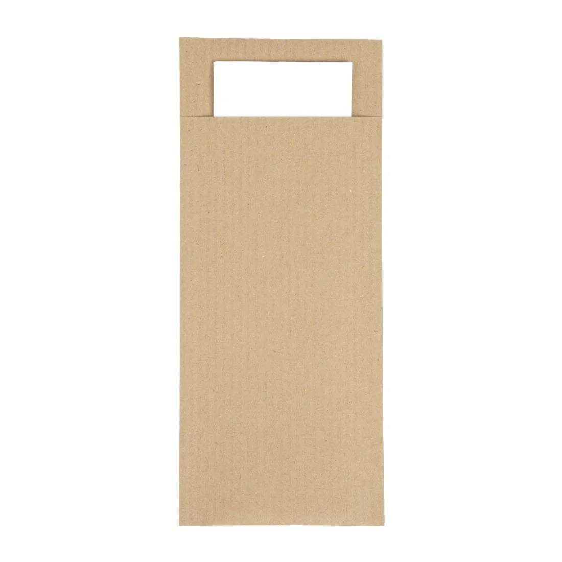 Europochette Brown Cutlery Pouch with White Napkin