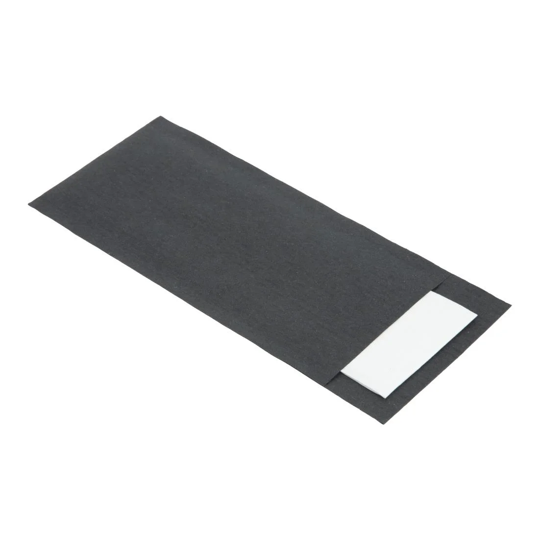 Europochette Black Cutlery Pouch with White Napkin (Pack of 500) - Image 2