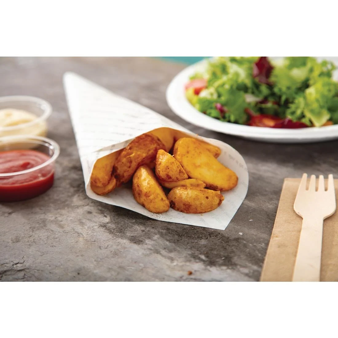 Greaseproof Paper Sheets Fresh and Tasty Print 255 x 203mm (Pack of 500) - Image 5
